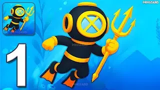 Dive & Fish - Gameplay Walkthrough Part 1 - Fish Underwater Adventure (iOS, Android)