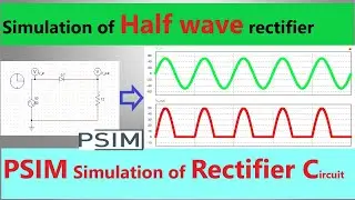 Simulation of half wave rectifier in psim || HALF wave in PSIM