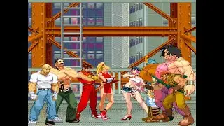 Maki, Guy, Haggar & Cody vs Poison, Sodom, Rolento & Hugo
