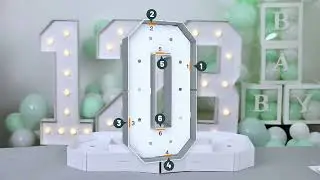 3FT Marquee letter light installation/Tutorial (Number 0) #marqueeletters #partydecorations