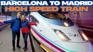 Barcelona Sants to Madrid Atocha by Train | AVE High-Speed Journey in Winter. Spain (4K)