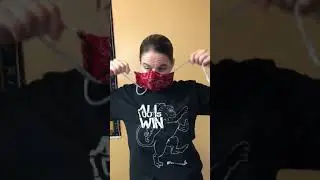 How to wear masks with ties made with cut-up t shirt