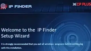 CP PLUS I P FINDER SET UP 