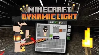 ADDON TORCH TANGAN KIRI & DYNAMIC LIGHT DI MCPE 1.21+ | System Dynamic Light Minecraft