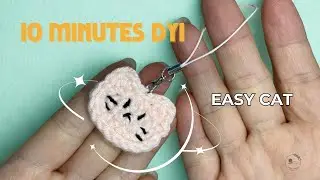 FAST 10-Minute Crochet Cat Keychain 🐱 Easy Tutorial for Beginners