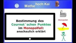 Bestimmung des Cournot&acute;schen Punktes im Monopolfall: anschaulich erkl&auml;rt