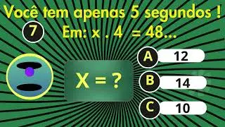 Você tem apenas 5 segundos! Aritmética - Desafio!✅✅✅