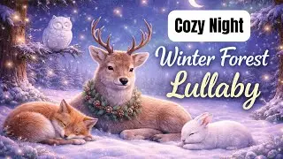 Deep Sleep Baby Song | Winter Forest Lullaby ❄️🌙 | Reindeer, Fox & Bunny Sleeping Under the Stars