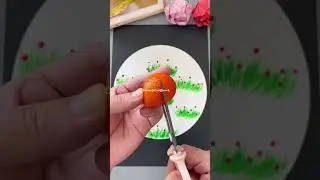 DIY Mushroom Craft for Kids 🍄🎨 | Fun with Orange Peel #Shorts