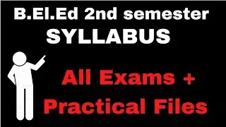B.El.Ed 2ndsemester Syllabus/B.el.ed 2nd sem Practical Files /How to make book review/LU #shorts