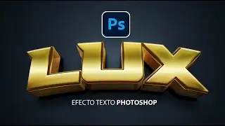 Letras 3D doradas en photoshop