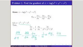 Vector Differentiation : Problems on Gradient | Advance calculus & Complex Analysis