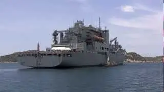 Leon Panetta visits USNS RICHARD BYRD in Cam Ranh Bay