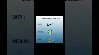 Guess The Logo Challenge! (EASY, MEDIUM, HARD) 🤯#shorts #trending #logo #fyp #shortvideo #quiz #iq