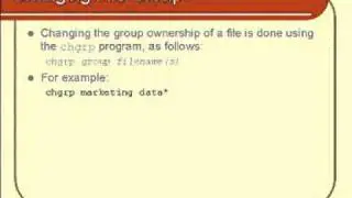 Linux and Unix Basics : Changing File Groups