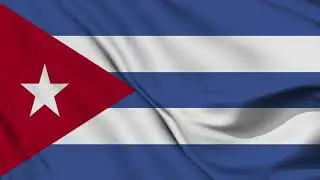 Cuba flag waving flag animation|Stock footage|free background/flying flag stock Footage