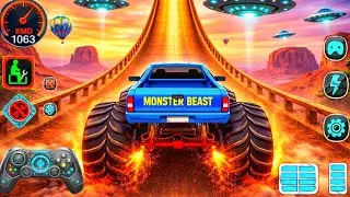 Mega Ramp Challenge! 🤯 Super Crazy GT Monster Truck Racing Stunts | Android Gameplay 