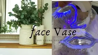COMO HACER MACETA CON ROSTRO - DIY  falsa cerámica con pintura y bicarbonato de sodio