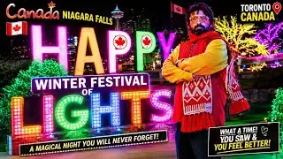 Niagarafalls Canada 🇨🇦 WINTER FESTIVAL OF LIGHTS# Walking tour #toronto #Niagrafalls#lightshow#snow.