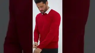 Feeling Bold? Try On This Red Merino Wool Sweater & See What Happens!