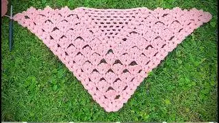 Tuchmuster Betty 2 Reihen Rapport & Mittelteil #h&auml;keln #petraperle #t&uuml;cher #dreieckstuch #crochet
