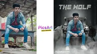 Wolf Manipulation Concept Photos Editing Tutorial In PicsArt @taukeer editz @bhaskar editing zone