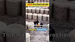 China&rsquo;s #Jiamusi sets record for world&rsquo;s largest straw bale #maze #drones #fyp #InnovateChina