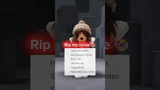 Rip my voice 😭 #roblox #robloxshorts