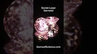 Soviet laser garnets!  Check them out at Gems of Science!  #garnet #crystals #science #laser #pink