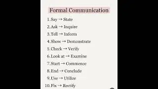 Formal Communication #formal #communication #trendingshorts #english #learnenglish
