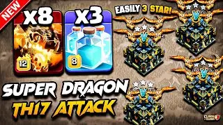TH17 SUPER DRAGON Attack With CLONE (Town Hall 17) | Best TH17 Attack Strategy With Super Dragon COC