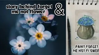 Forget me not flower, painting (With water colors) #forgetmenot #Forgetmenotflower