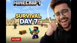 Minecraft Day 7 Live Gameplay | Survival World Progress | Hindi/English