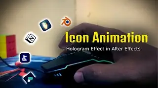 Icon Animation in after effects | Hologram Effect  #adobe #aftereffects #premierepro