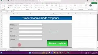 Grabar macros modo trasponer Excel 365