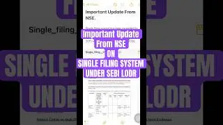 Don&rsquo;t miss the update !! Single Filing System under SEBI LODR #lodr #sebi #filing #mca #exchange