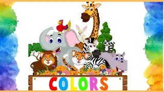 Learn Colours With Animals | Animal Colours | Alphabets A To Z | Colours Name | Animals Names
