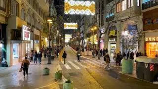 A Festive Stroll Through Valencia's Old Town on a December Night 4K UHD