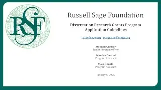 How to Apply - Dissertation Research Grants - January 2026