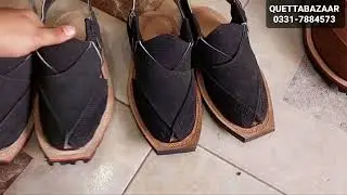 Norozi Chappal Black Sabir Leather Single & Double Sole By QuettaBazaar Footwear 0331-7884573