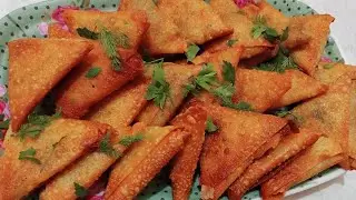طريقة عمل السمبوسه باللحمة المفرومة🥟 وفي اقل من 7 دقائق👌جربيها ومش هتبطلي تعمليها بالطريقة دي ابدا❗