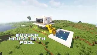 How to Build a MODERN HOUSE with POOL! [Minecraft] EASY - Tutorial[java edition]