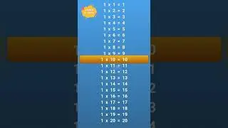 Learn Multiplication Table Of 1 In English // 1 Times Table // Learning Video //