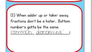 Fraction Review Math 180