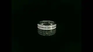 Diamond Channel-Set Band in 18K White Gold