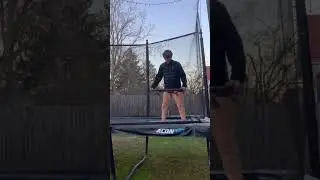 How To Ride A Skateboard On A Trampoline #shorts