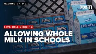 Trump signs bill allowing whole milk with school lunches
