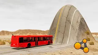 Cars vs Giant Bulge #6 &ndash; Mega Ramp to Bulge &ndash; Impossible Landing Challenge