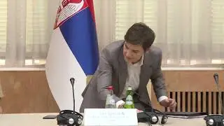 Beograd, premijerka Ana Brnabic brifing oko Predloga zakona o upravljanju preduz u drz vlasnistvu
