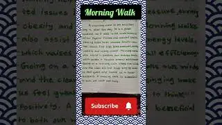 Morning Walk paragraph//a paragraph on morning Walk//a few lines paragraph on morning Walk.